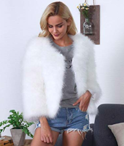 qingfan ostrich feather parka jacket