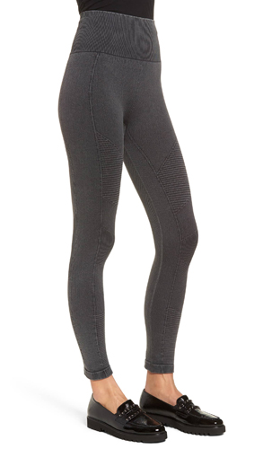 Yummie Seamless Skimmer Washed Moto Shaping Leggings - Leggings