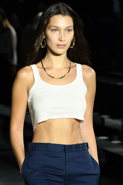 Bella Hadid Accessorizes Her Crop Top with Kitchenware