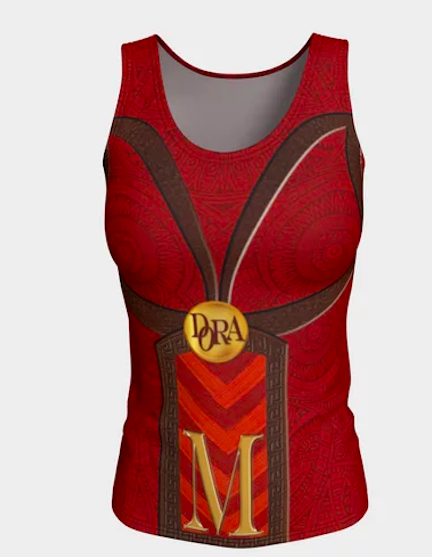 <h3>2. A Fitted Red Tank Top That Resembles Armor</h3> diy black panther halloween costume