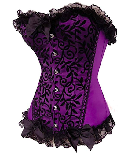 alivila y. lace purple bustier