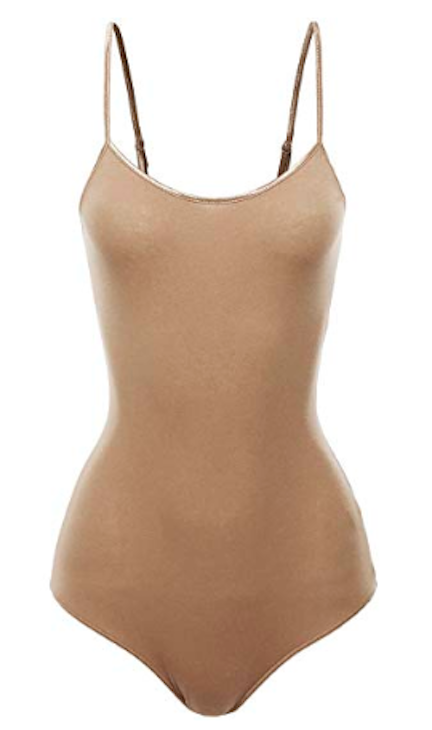 <h3>1. A Beige Bodysuit</h3> diy nicki minaj halloween costume