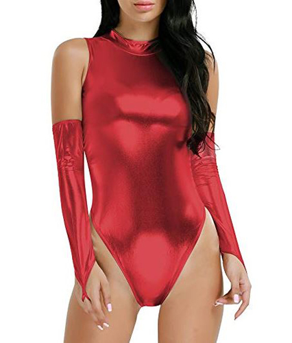 zoya the destroyer halloween costume red shoulder leotard bodysuit