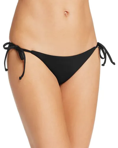 Colorful side tie bikini bottom with adjustable ties.