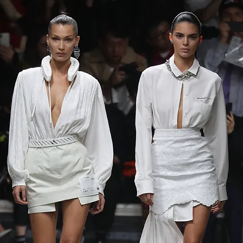Kendall Jenner and Bella Hadid showcasing their unique styles.