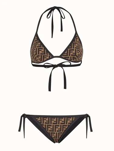 Black Lycra bikini showcasing a sleek and stylish design.