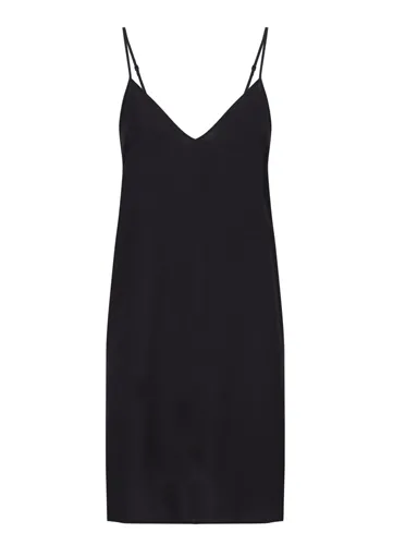 Chic black slip dress perfect for evening events
