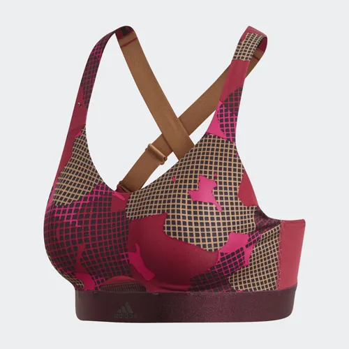 Soft printed bra showcasing strength and style.