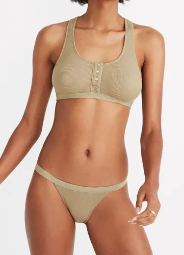 Comfortable waffle knit string bikini perfect for beach days.