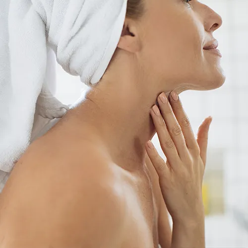 Neck firming products for enhanced skin elasticity.