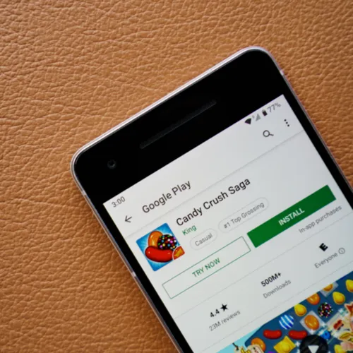 Popular mobile game featuring vibrant candy graphics