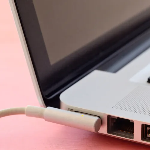 "Charging a laptop"