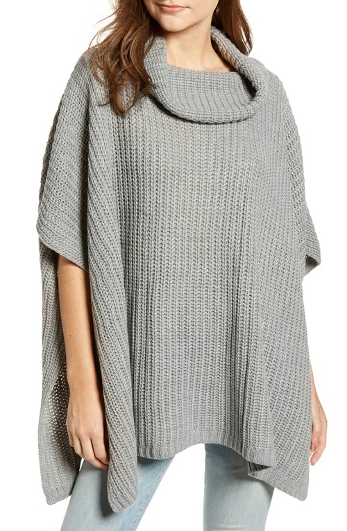This Cozy Knit Poncho Sweater Is Selling Like Crazy At Nordstrom Right ...