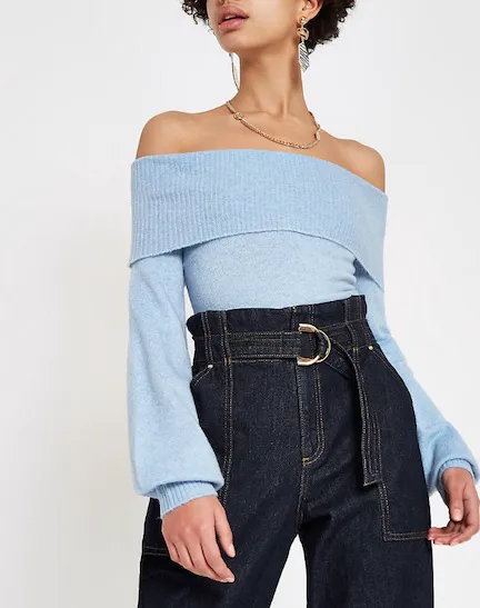 "River Island blue sweater"