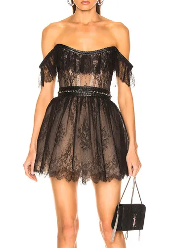 Elegant lace mini dress perfect for stylish occasions