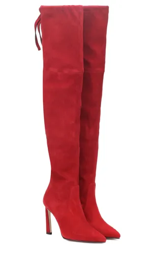 "Stuart Weitzman Natalia 100 Suede Over-The-Knee Boots"
