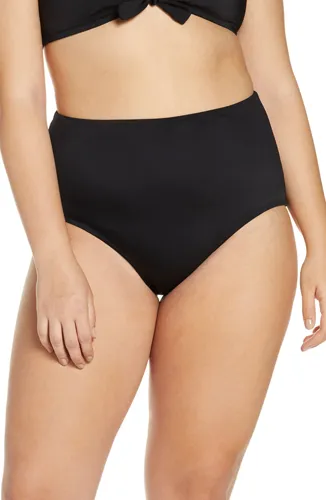 Retro-inspired high-waist bikini bottom with classic flair.