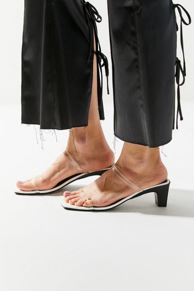 square heel clear strap sandals