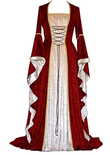 red renaissance dress