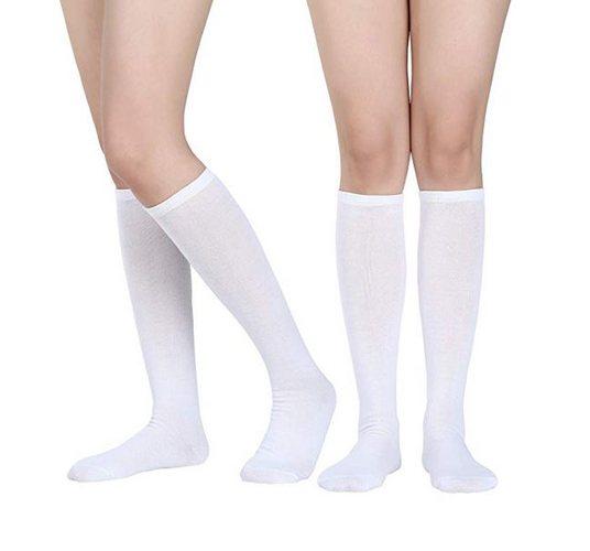 White Knee Socks