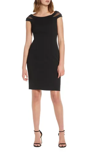 "Vince Camuto Mesh Inset Sheath Dress"