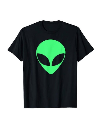 black alien t-shirt