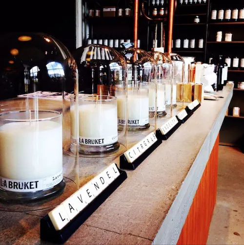 "Bath & Body Works candles on display"