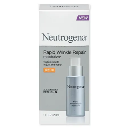 <h3>3. Neutrogena Rapid Wrinkle Repair Moisturizer</h3> neutrogena drugstore retinol products