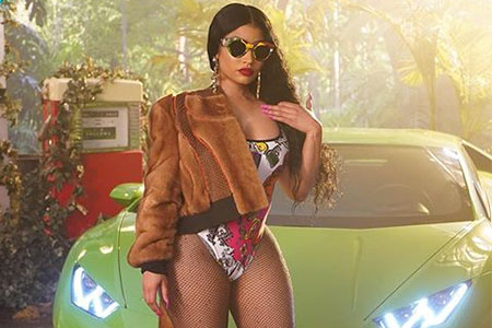 nicki minaj megatron music video bodysuit fur coat