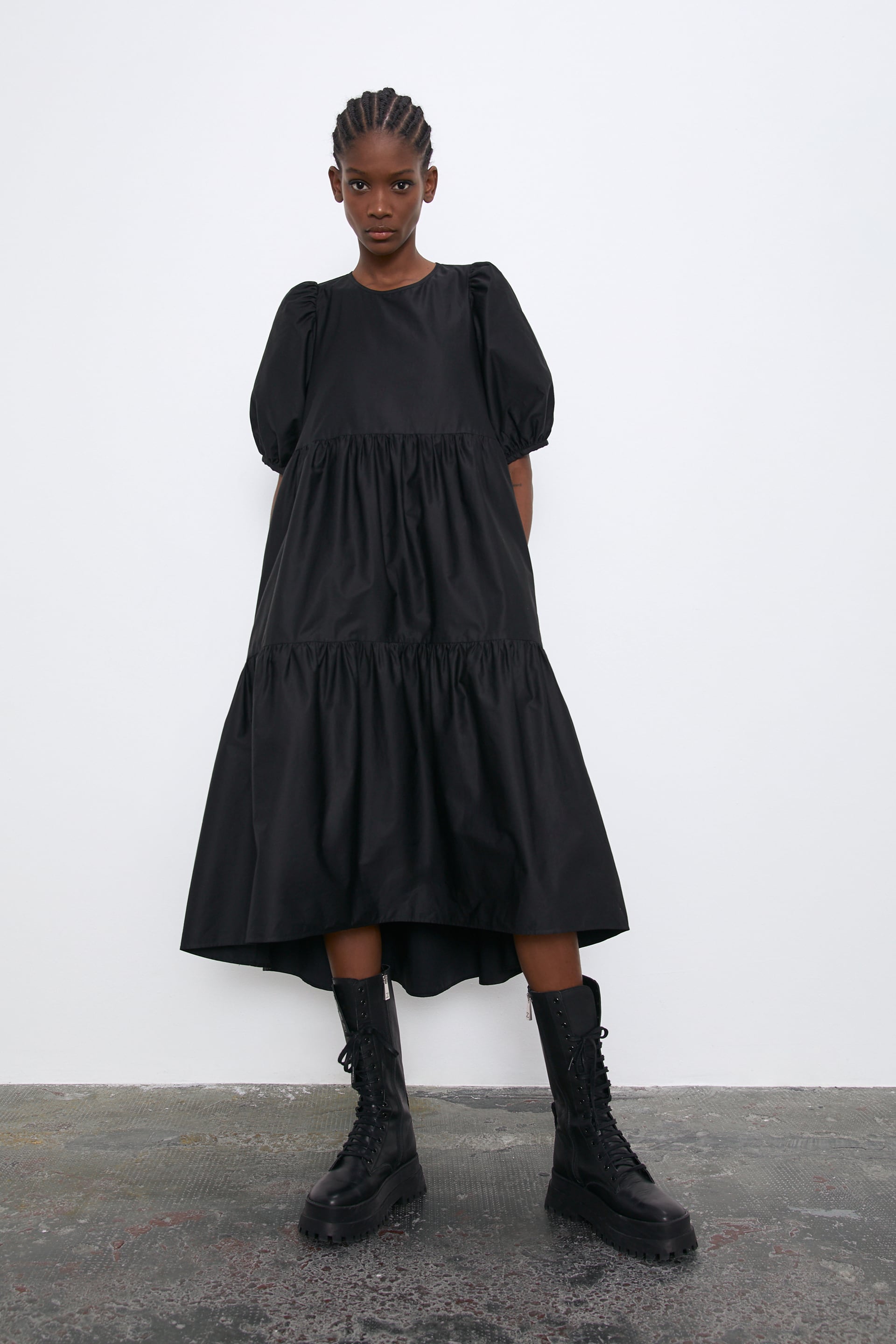 zara black dress 2019