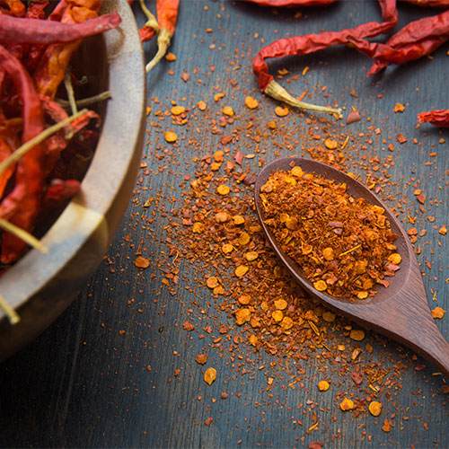  A spoon of cayenne pepper.