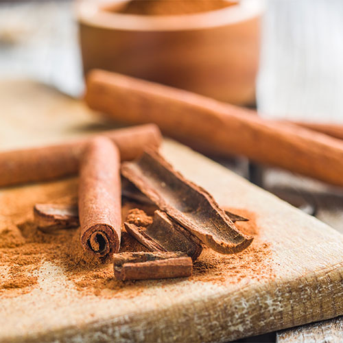 Cinnamon sticks on a table.