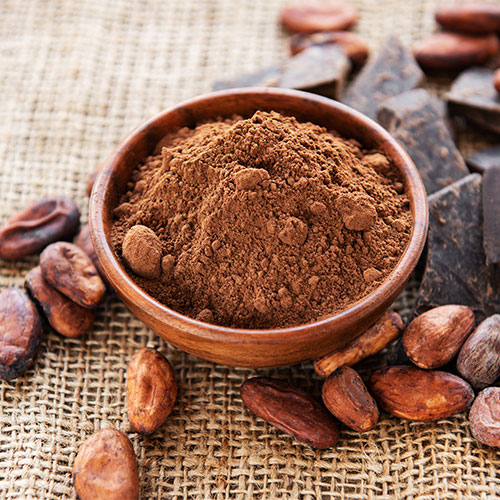 A bowl of unsweetened coca powder.