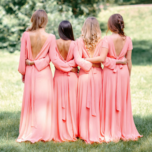 Bridesmaids in one color