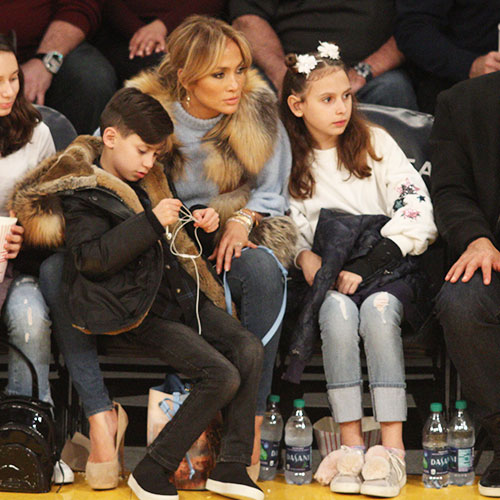Jennifer Lopez with twins