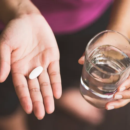 water and pill