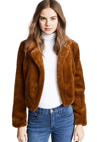 Cropped Faux Fur Jacket