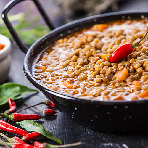 Moroccan Sweet Potato Lentil Soup