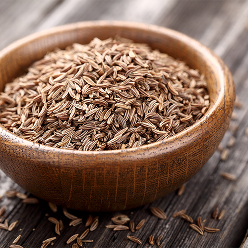 Cumin seed in a bowl.