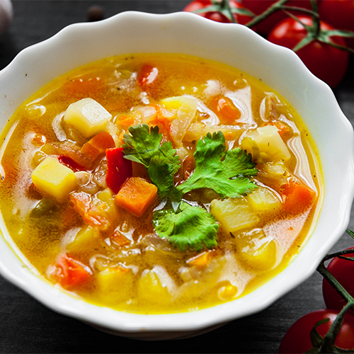 Chicken and kale soup.