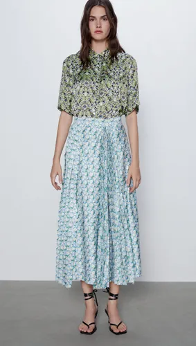 Floral Pleated Skirt