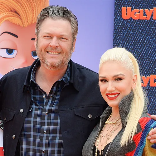 Gwen Stefani with partner Blake Shelton