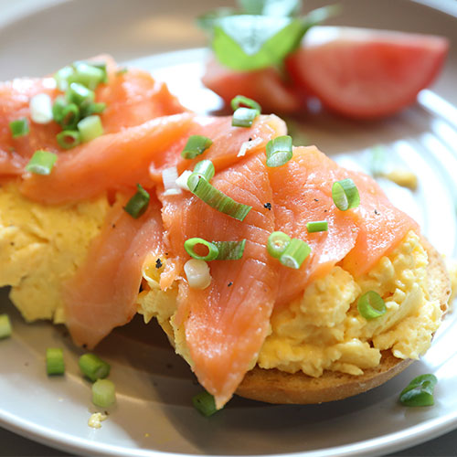 Egg and Salmon Sandwhich
