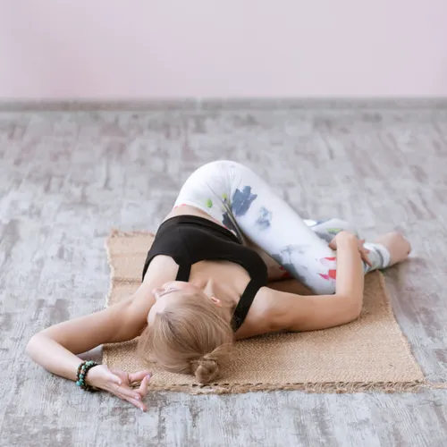 woman stretching