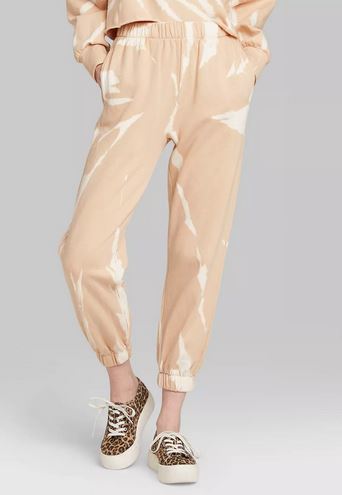 White Tie Dye Sweatpants on Sale 