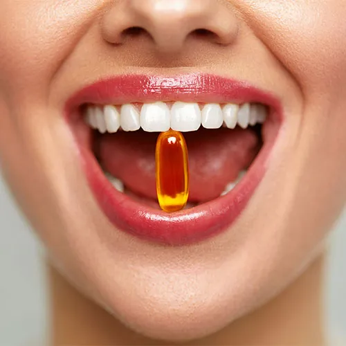 woman with vitamin