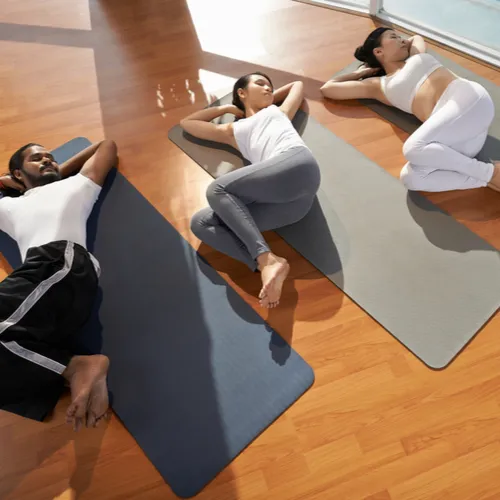 people stretching