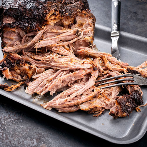 Pulled Pork with Bourbon-Peach Barbecue Sauce
