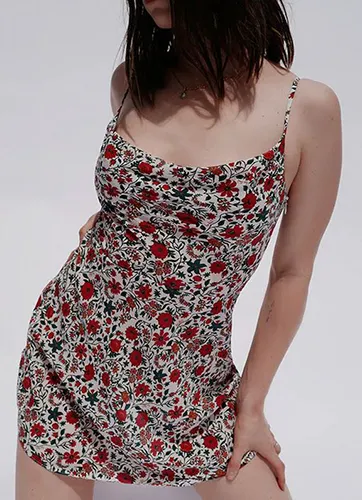 White Batik Floral