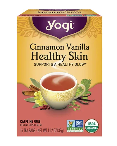 <h3>Yogi Cinnamon Vanilla Healthy Skin Tea</h3> Cinnamon Vanilla Healthy Skin